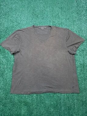 John Varvatos T Shirt Men's Size XL Green Short Sleeve V Neck * READ
